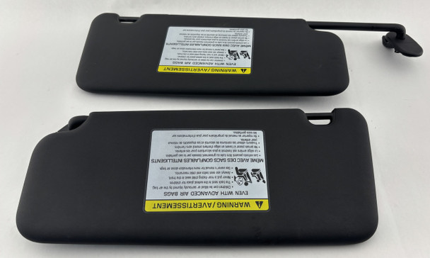 2019-2022 Hyundai Veloster N OEM Sun Visors / Pair / Black /   HV012