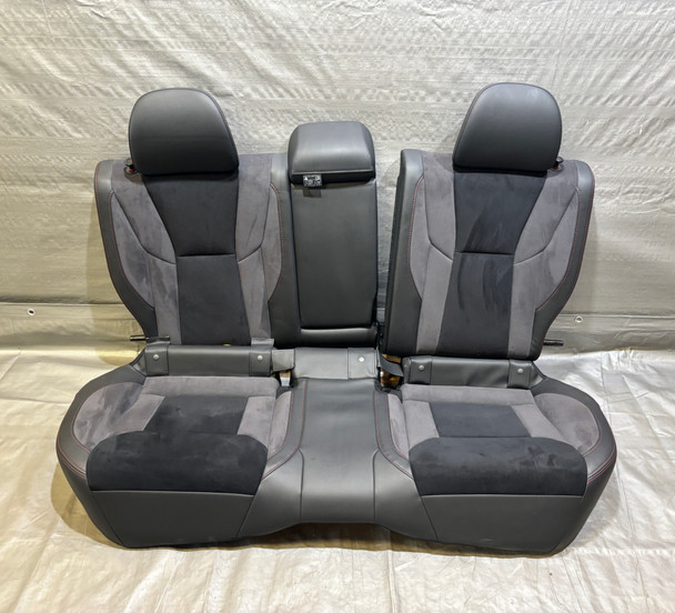 2022-2024 Subaru WRX Limited Black Leatherette UltraSuede Rear Seat Set w/ Red Stitching /   SW006