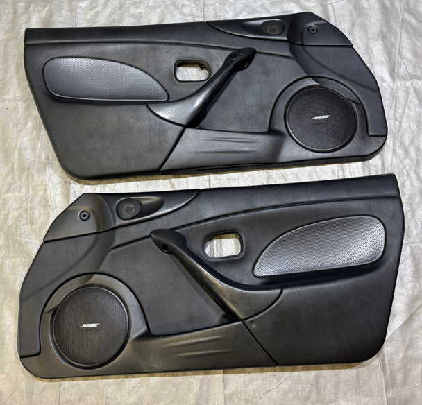 2004-2005 Mazdaspeed Miata Black Leather Door Panels / Pair  /   NB274