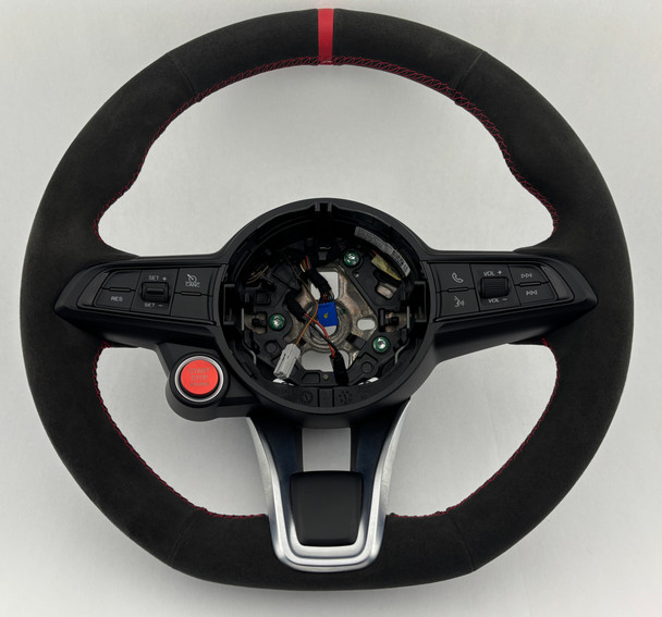 2020-2022 Alfa Romeo Giulia Ti Sport Aftermarket Suede Steering Wheel /   AG006