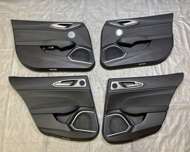 2017-2021 Alfa Romeo Giulia Interior Door Panels / Set of 4 / Black Leather /   AG006