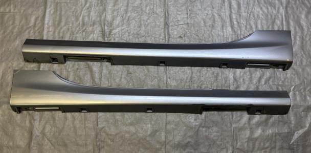 2009-2015 Mazda Mx5 Miata Side Skirt Rocker Panels / Pair  / Liquid Silver Metallic   NC111
