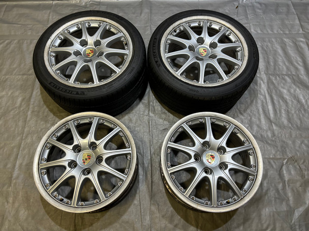 1999-2004 Porsche 996 911 18" BBS Sport Design Wheels Rims w/ Tires / Set of 4 / P6020