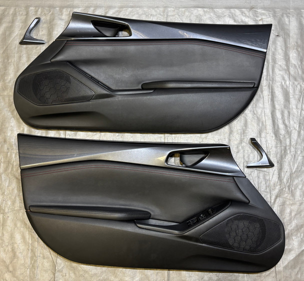2016-2018 Mazda Mx5 Miata OEM Interior Door Panels w/ Painted Trim  / Meteor Gray Mica  ND052