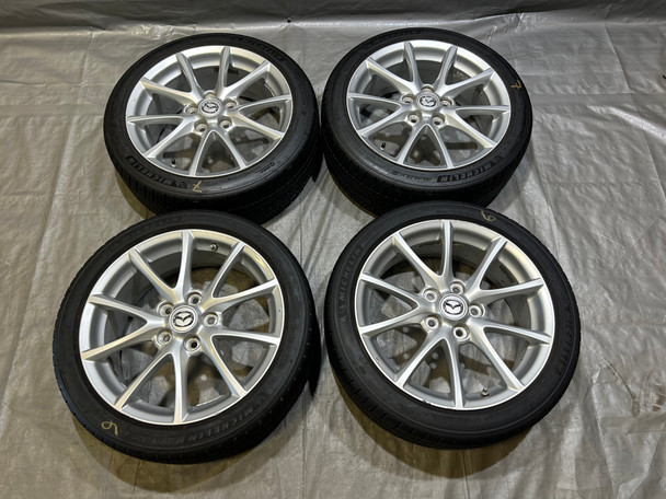 2009-2012 Mazda Mx5 Miata 17x7" OEM Wheels Rims w/ Michelin Tires / Set of 4 / *Minor Bend* / NC111