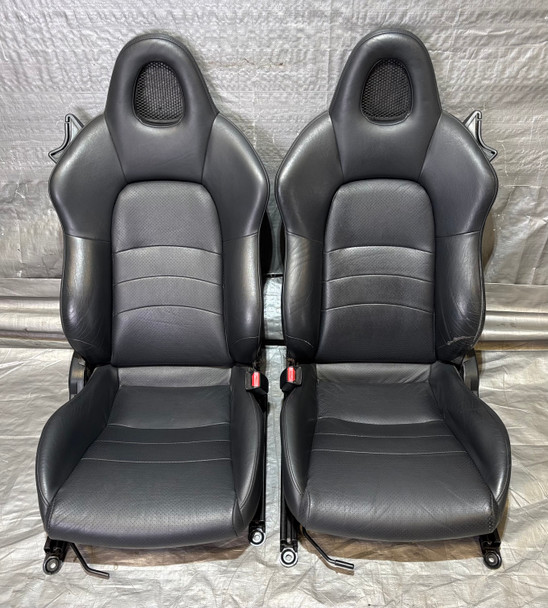 2000-2005 Honda S2000 OEM Black Leather Seats / Pair /   HS009