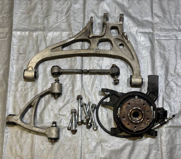 2010-2014 Lotus Evora Driver Rear Knee / Knuckle Hub w/ Control Arms / 19K LEV01