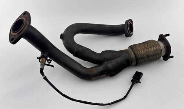 2010-2011 Lotus Evora 3.5l V6 OEM Exhaust Down Pipe Y Pipe w/ Flex Joint / 19K LEV01