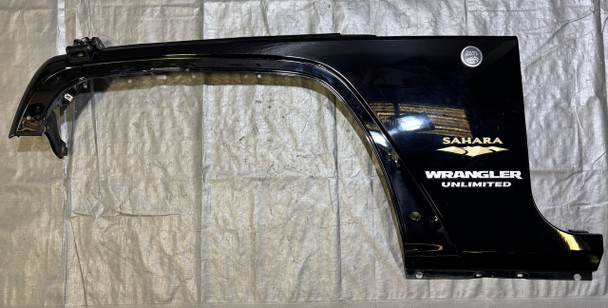 2007-2018 Jeep Wrangler JK Driver Side Fender Apron Panel / Black Clearcoat  JK018