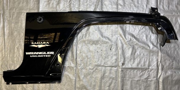 2007-2018 Jeep Wrangler JK Passenger Side Fender Apron Panel / Black Clearcoat  JK018