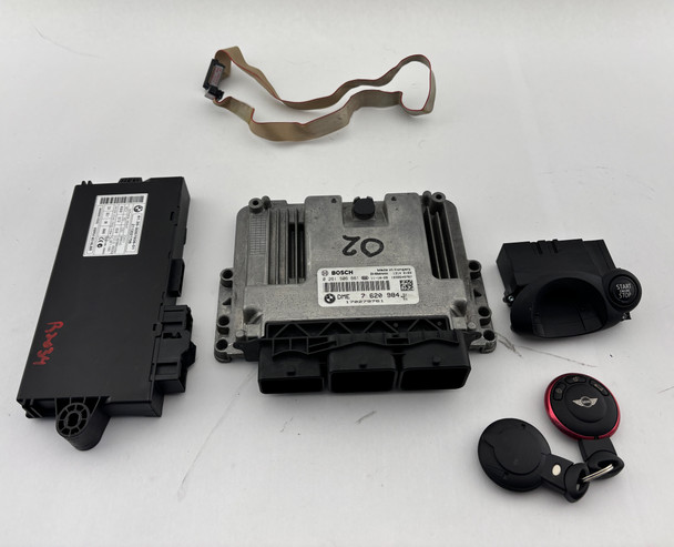 2012 Mini Cooper S R56 R55 ECU KIT Engine Control Module w/ BCM Key / 7620984 R2034