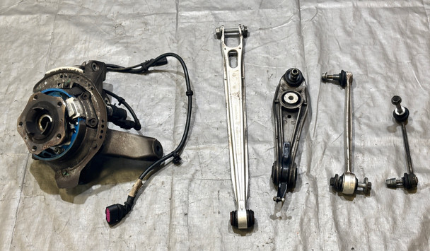 2013-2020 Porsche 981 718 Boxster / Cayman Driver Rear Knee / Spindle Hub w/ Control Arms / 49K BC207