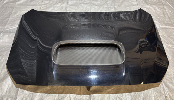 2015-2020 Subaru WRX STI Factory Hood Panel w/ Carbon Fiber Vent / Crystal Black Silica  SS020