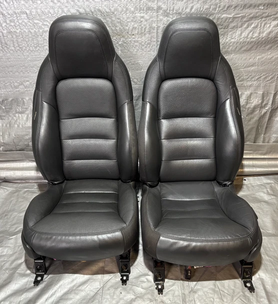 2011 Chevrolet Corvette C6 Base 3LT Black Leather Power Seats w/ Memory / Pair  /   C6021