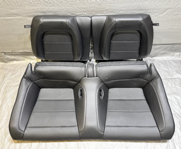 2015-2020 Ford Mustang S550 Coupe Premium Black Leather Rear Seat Set /   FM018