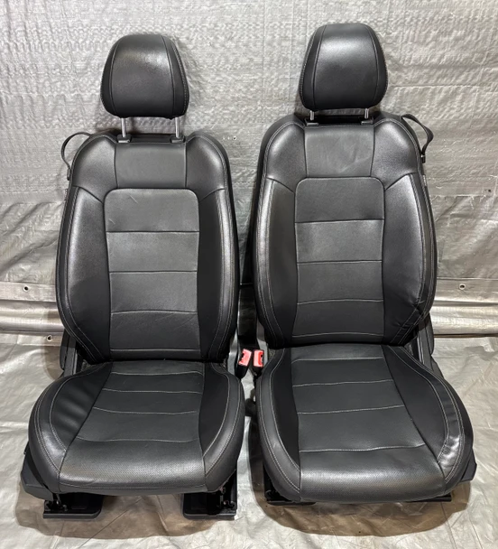 2018-2020 Ford Mustang GT Premium Coupe Black Leather Front Seats / Pair /   FM018