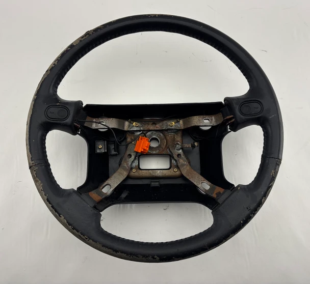 1990-1997 Mazda Miata Black Leather Steering Wheel *Cosmetic Wear* /   NA121