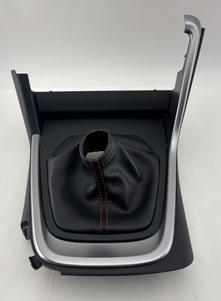 2022-2023 Subaru BRZ OEM Manual Shifter Boot / Shifter Surround Trim Panel / Red Stitch /   FB211