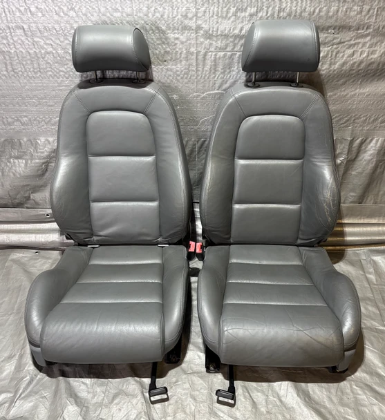 2001-2006 Audi TT Convertible Granite Gray Leather Seats / Pair /   T1037