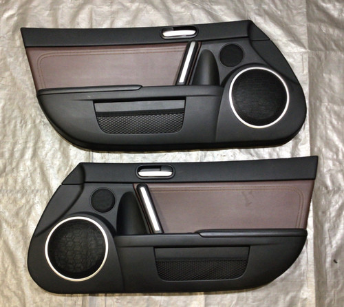 2009-2015 Mazda MX5 Miata Havana Brown Leather Door Panels / Pair