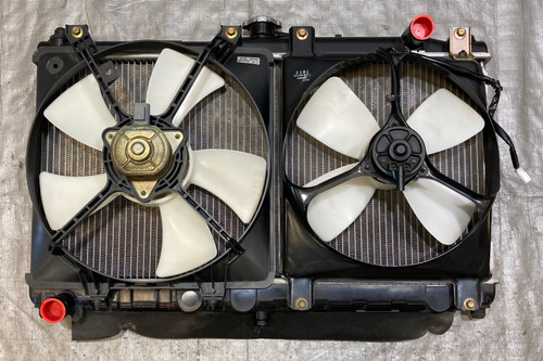 Miata Radiator Stock 1999-2005 Mazda Miata Radiator w/ Cooling Fans / Manual / 64K NB239 ...