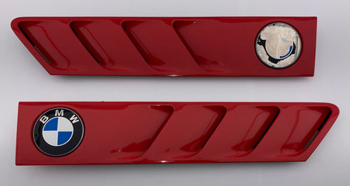 1996-2002 BMW Z3 Roadster Fender Vent Trim Panels / Pair / Bright