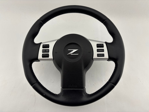 2006-2007 Nissan 350Z Black Leather Steering Wheel w/ Airbag