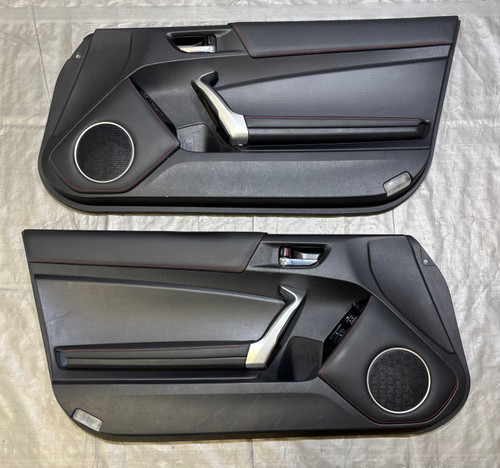 2017-2020 Subaru BRZ Limited OEM Interior Door Panels / Pair / Red