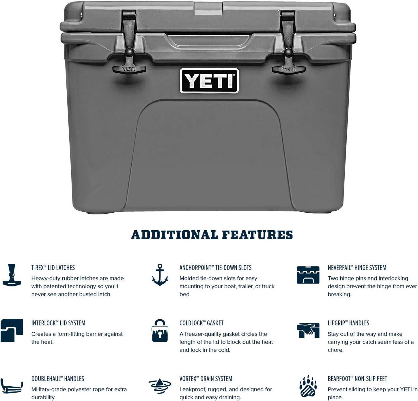 Yeti 35QT Heavy-Duty Rotomolded Cooler – Premium Insulated Ice Chest
