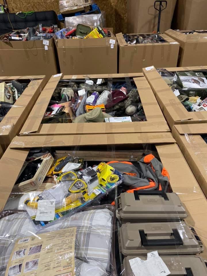 Hunting & Fishing Gear Pallet – Bulk Outdoor Equipment Wholesale Bundle