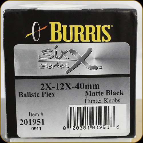 Burris - Six Series - 2-12x40mm Matte Black Ballistic Plex Hunter Knobs