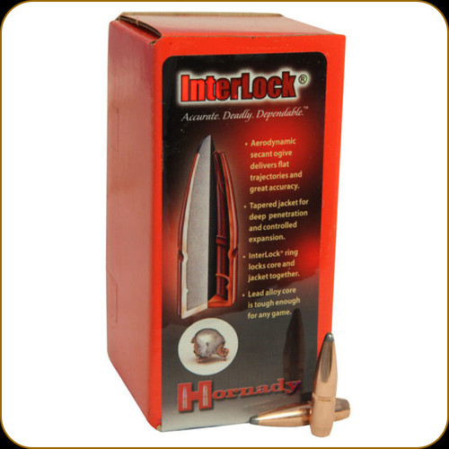 Hornady - 25 Cal - 117 Gr - Interlock - SP BT w/Cannelure 100ct - 2552