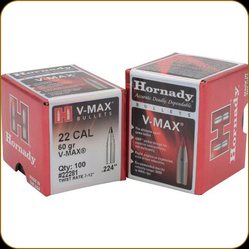 Hornady - 22 Cal - 60 Gr - V-Max - Polymer Tip - 100ct - 22281