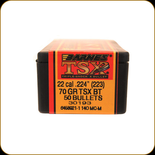 Barnes - 22 Cal - 70 Gr - TSX (Triple-Shock X) - Boat Tail - 50ct - 22470/30193
