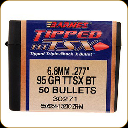 Barnes - 6.8mm - 95 Gr - TTSX (Tipped Triple-Shock X) - Boat Tail - 50ct - 30271