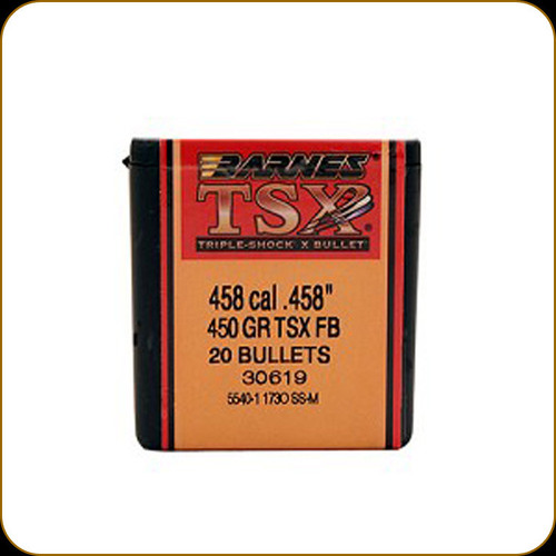 Barnes - 458 Cal - 450 Gr - TSX (Triple-Shock X) - Flat Base - 20ct - 30619