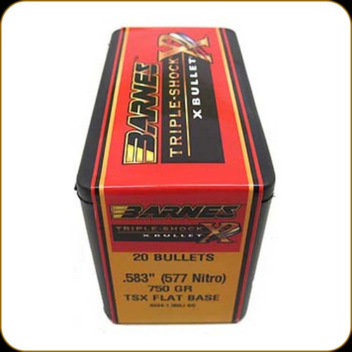 Barnes - 577 Nitro - 750 Gr - TSX (Triple-Shock X) - Flat Base - 20ct - 30712/58472
