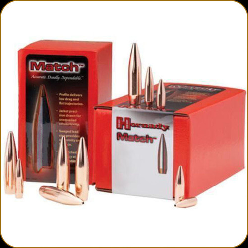 Hornady - 22 Cal - 52 Gr - Match - Boat Tail Hollow Point - 100ct - 2249