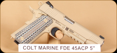 Colt - Marine Pistol - 45ACP - Flat Dark Earth, integrated rail, Otis cleaning kit, Pelican case, 5"