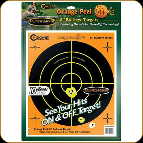 Caldwell - Orange Peel Bullseye 8" - 10 Sheets - 810894