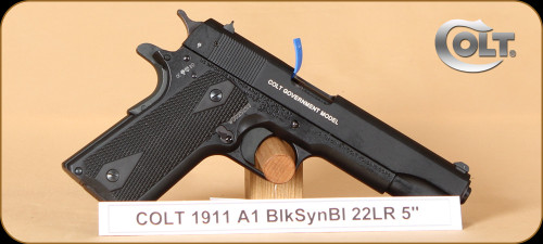 Colt - Govt 1911 A1 - 22LR - Government, BlkSyn/Bl, speed loader, 1 mag, 5"