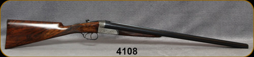 Consign - EJ Churchill - 12Ga/2.75"/25" - Hercules - SxS - Grade IV/V Walnut English-Grip Stock w/English splinter fore-end/Churchill silver scroll engraving/Blued Barrels, Double trigger, in Makers leather case