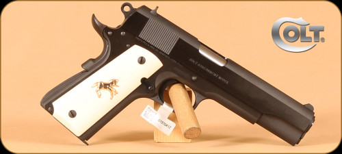 Colt - 45ACP - Series 70 Gov't - Simulated Ivory/Blued, 2 Mags, 5", O1970A1Z