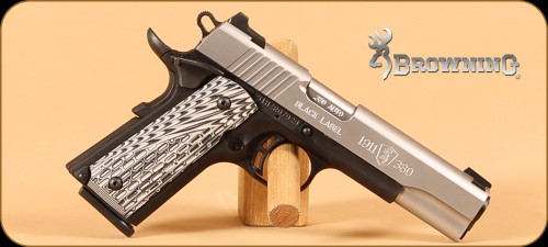Browning - 1911-380 - 380ACP - Black Label Pro Stainless, G10 Grips, 4.25" (Item: 051922492)