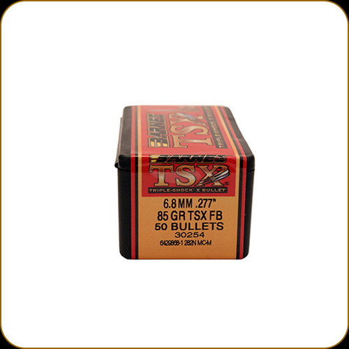 Barnes - 6.8mm - 85 Gr - TSX (Triple-Shock X) - Flat Base - 50ct - 30254