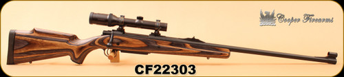 Consign - Cooper - 375H&H - Model 56 - Schnabel - Laminate/Blk Cerakote, 26", c/w Owner's Manual, Case Coloured 30mm Talley rings, Swarovski Habicht 1.25-4x24, CD Reticle