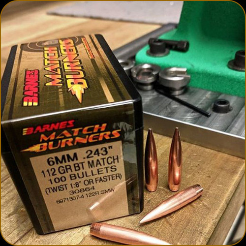 Barnes - 6mm - 112 Gr - Match Burner - Boat Tail -  100ct - 30864