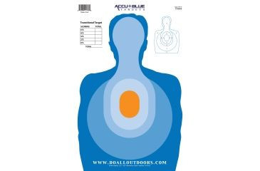 Accu Blue - 12"x 18" Paper Target 10 pk - Silhouette Target - 10 Pack