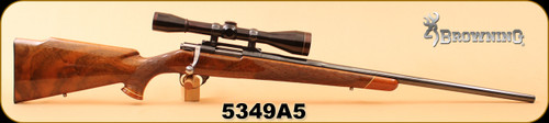 Consign - Browning - 222RemMag - Medallion - High Gloss Select Walnut/Blued, 24" Barrel, c/w Leupold M8 7.5X-42, Crosshairs reticle