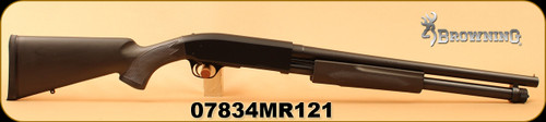 Consign - Browning - 12Ga/3"/20" - BPS Field - Pump Action - Black Synthetic/Blued, Full-Length Magazine, Cyl Bore